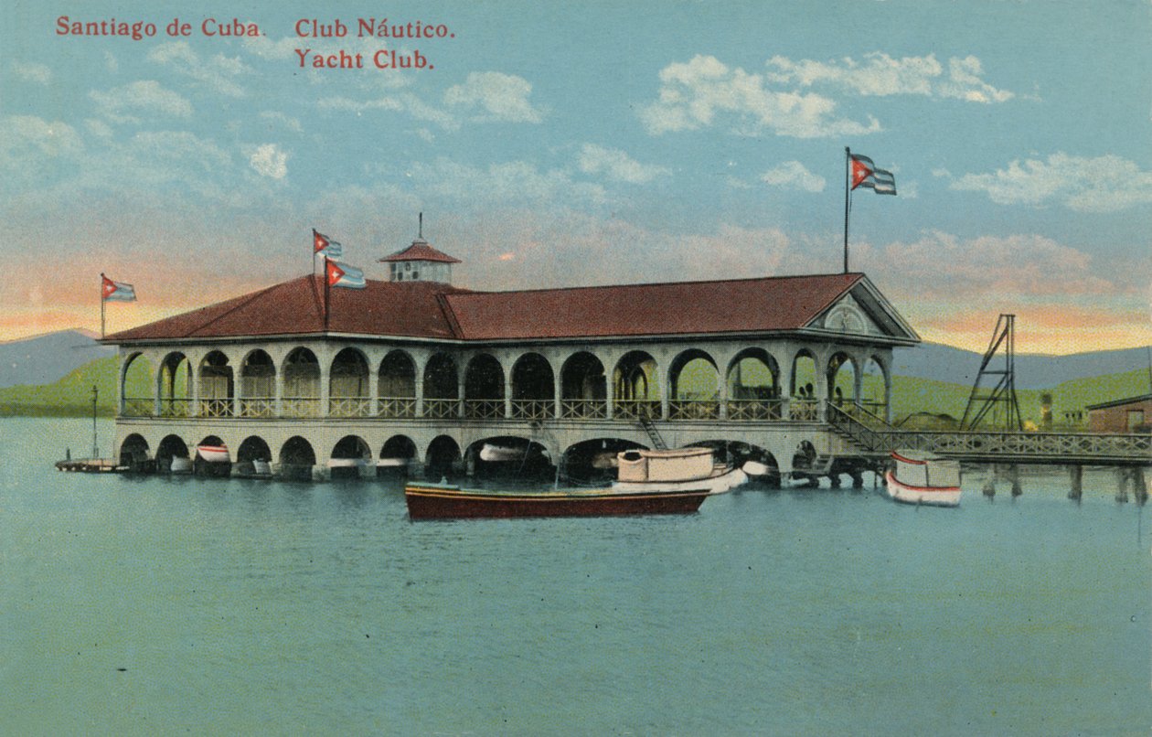 Santiago de Cuba. Nautical Club. yachtklubb c1910 av Unbekannt