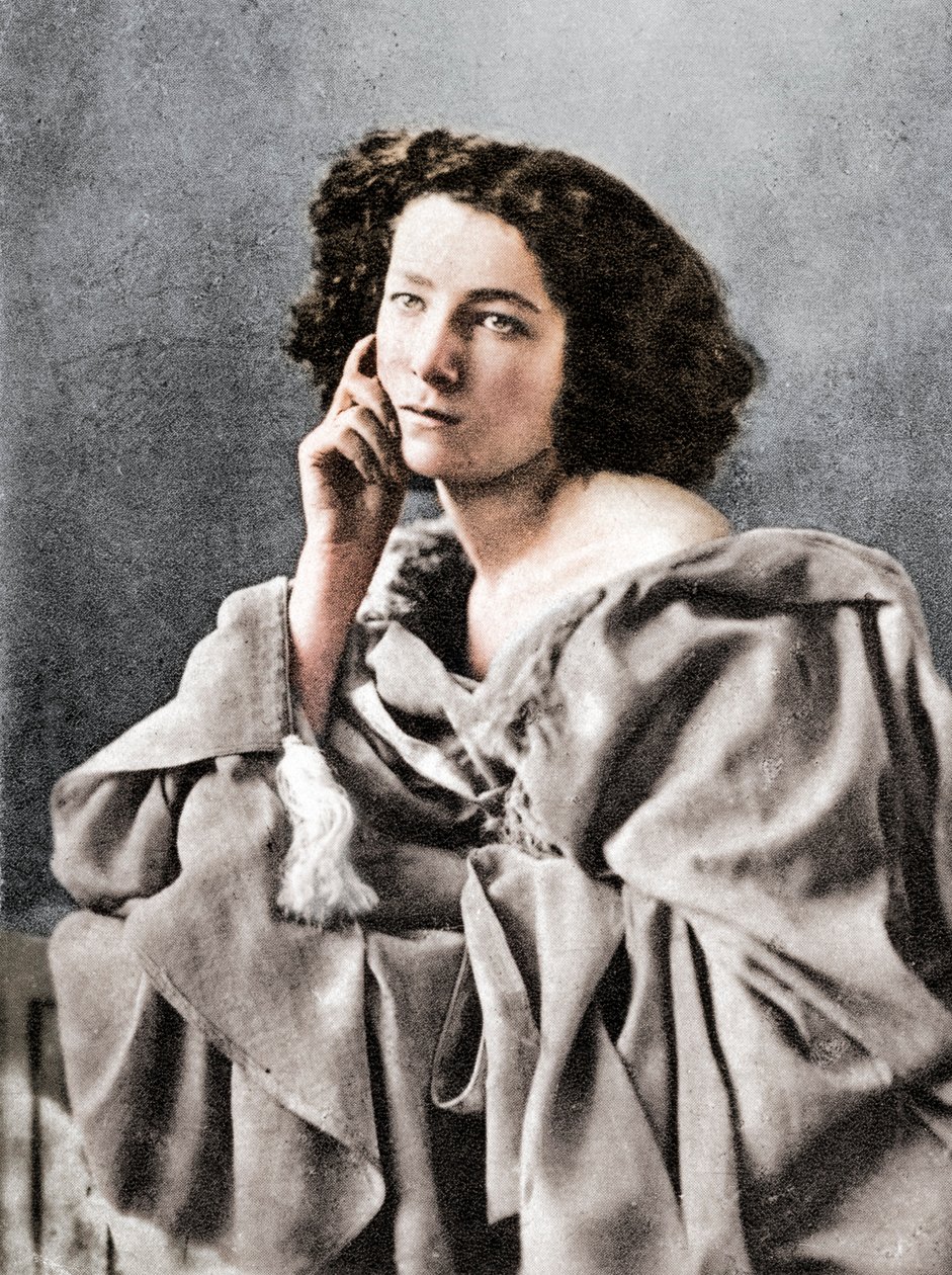 Sarah Bernhardt, fransk skådespelerska, 1869 av Unbekannt