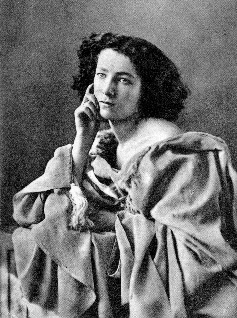 Sarah Bernhardt, fransk skådespelerska, 1869 av Unbekannt