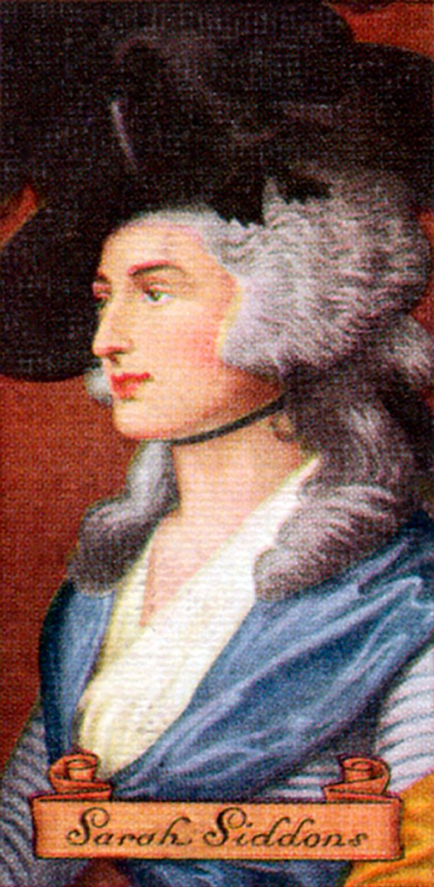 Sarah Siddons, hämtat från en serie cigarettkort, 1935 av Unbekannt