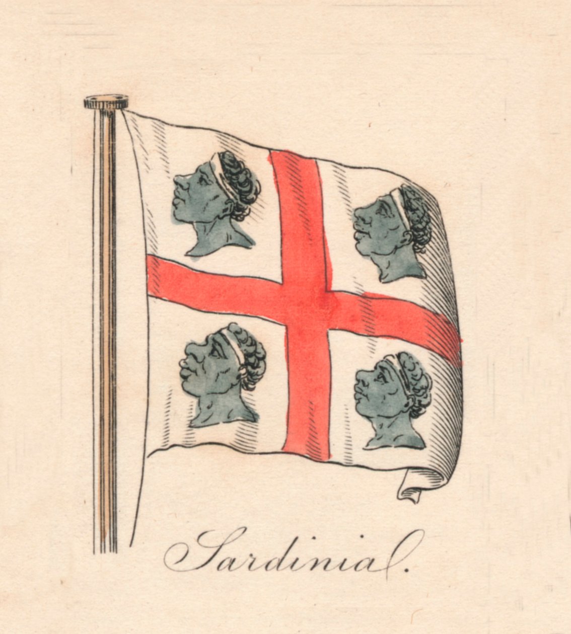 Sardinien, 1838 av Unbekannt