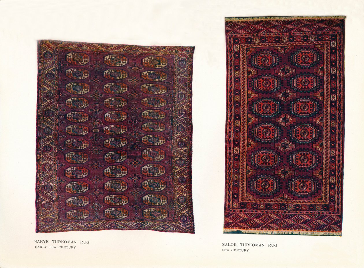 Saryk turkmensk matta, tidigt 1700-tal och matta Sailor Turkoman, 1700-tal av Unbekannt