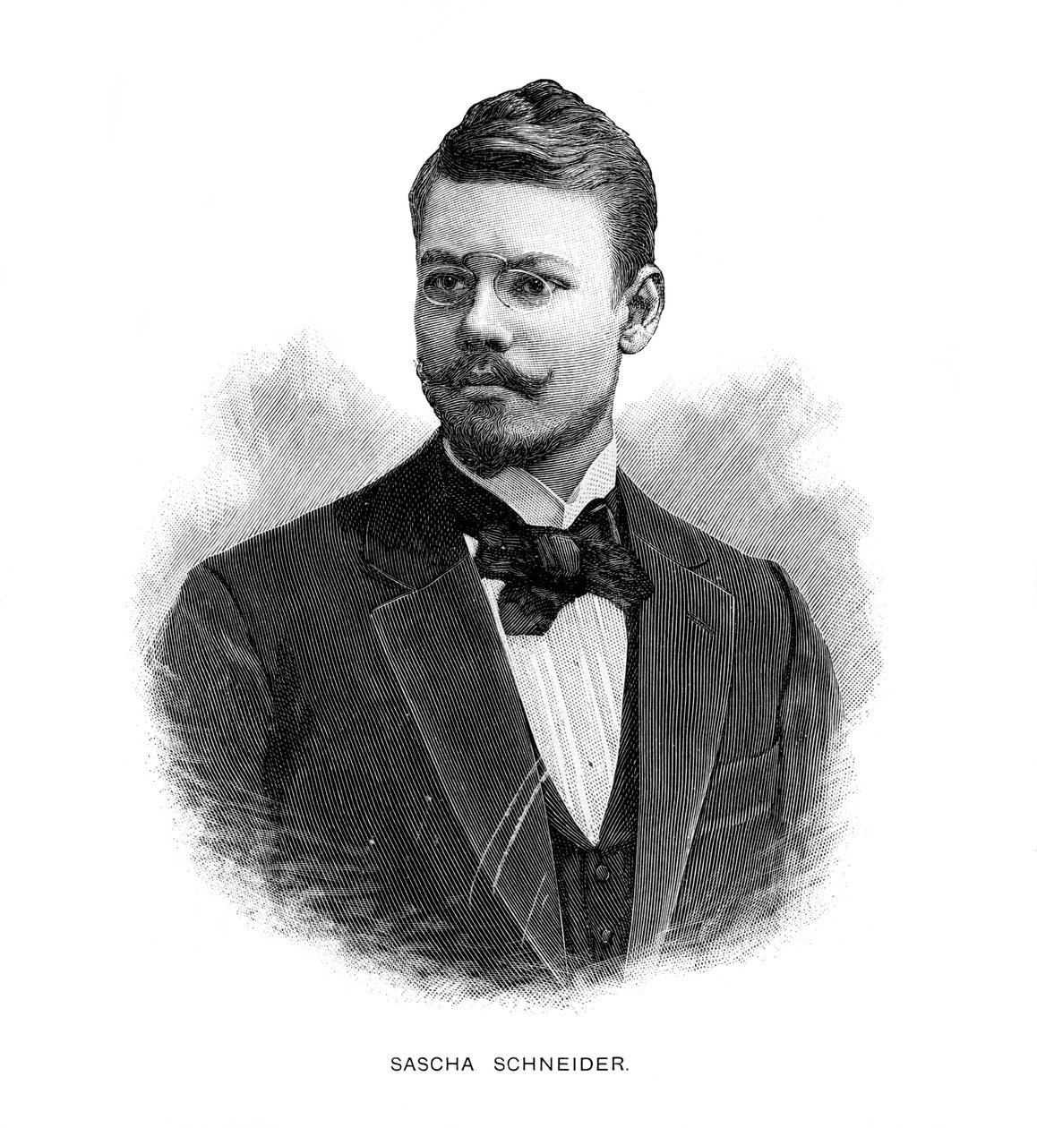 Sascha Schneider, tysk målare och grafiker, 1899 av Unbekannt