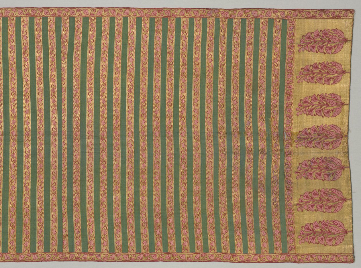 Skärp med flora och bandad åker, 1700-tal. av Unbekannt