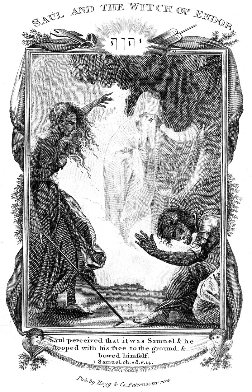 Saul och häxan från Endor av Unbekannt