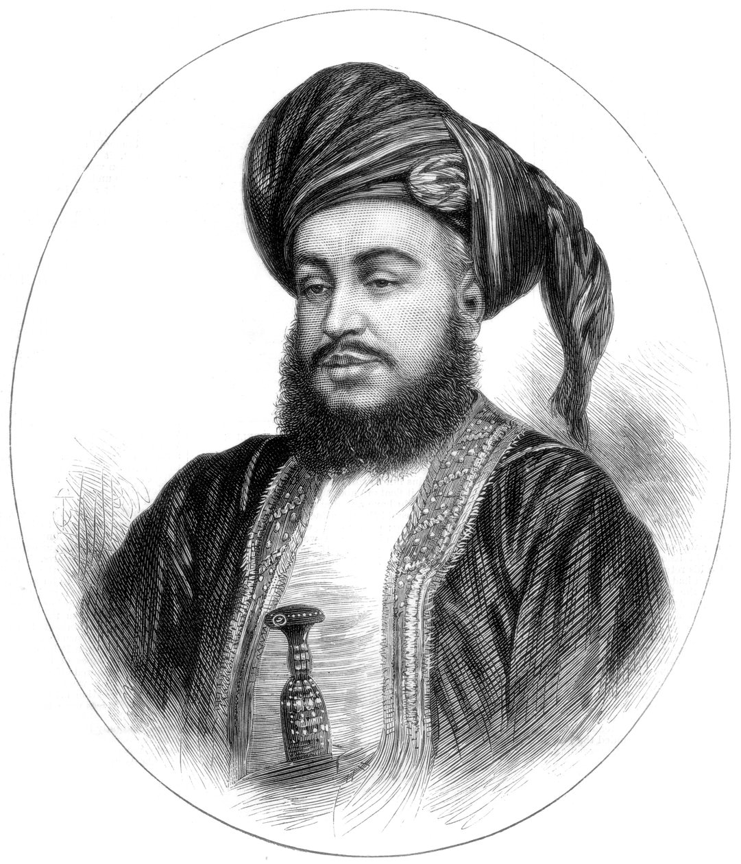 Syed Barghash Ben Syed, Sultan av Zanzibar, 1875 av Unbekannt