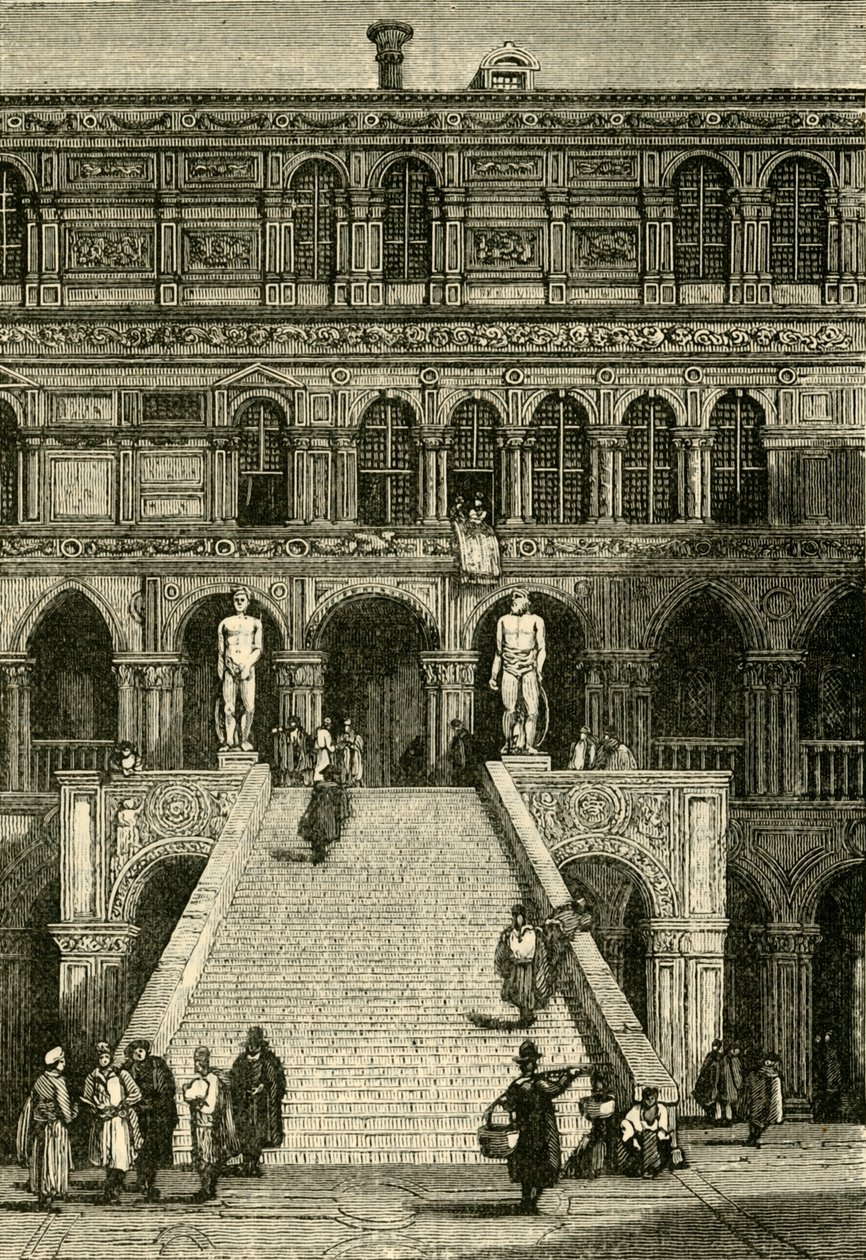 Scala dei Giganti vid Dogespalatset, Venedig, 1890. av Unbekannt
