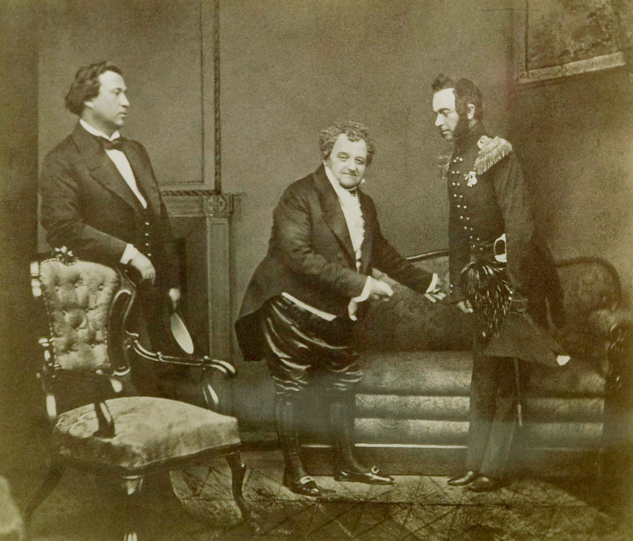 Scen från Aleksandr Griboyedovs pjäs Ve från Wit, Maly Theatre, Moskva, Ryssland, 1850 av Unbekannt