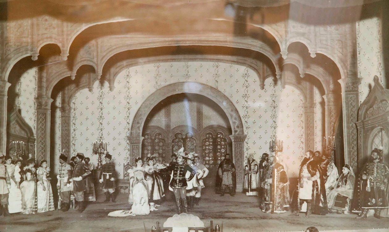 Scen från Alexander Ostrovsky-spelet False Dmitry, Maly Theatre, Moskva, Ryssland, 1870-talet av Unbekannt