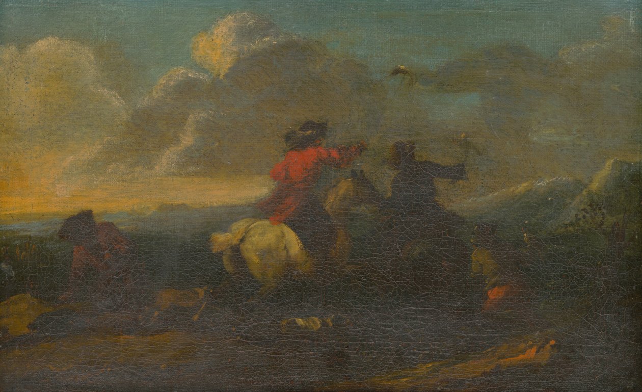 Scen från Cavalry Battle av Unbekannt