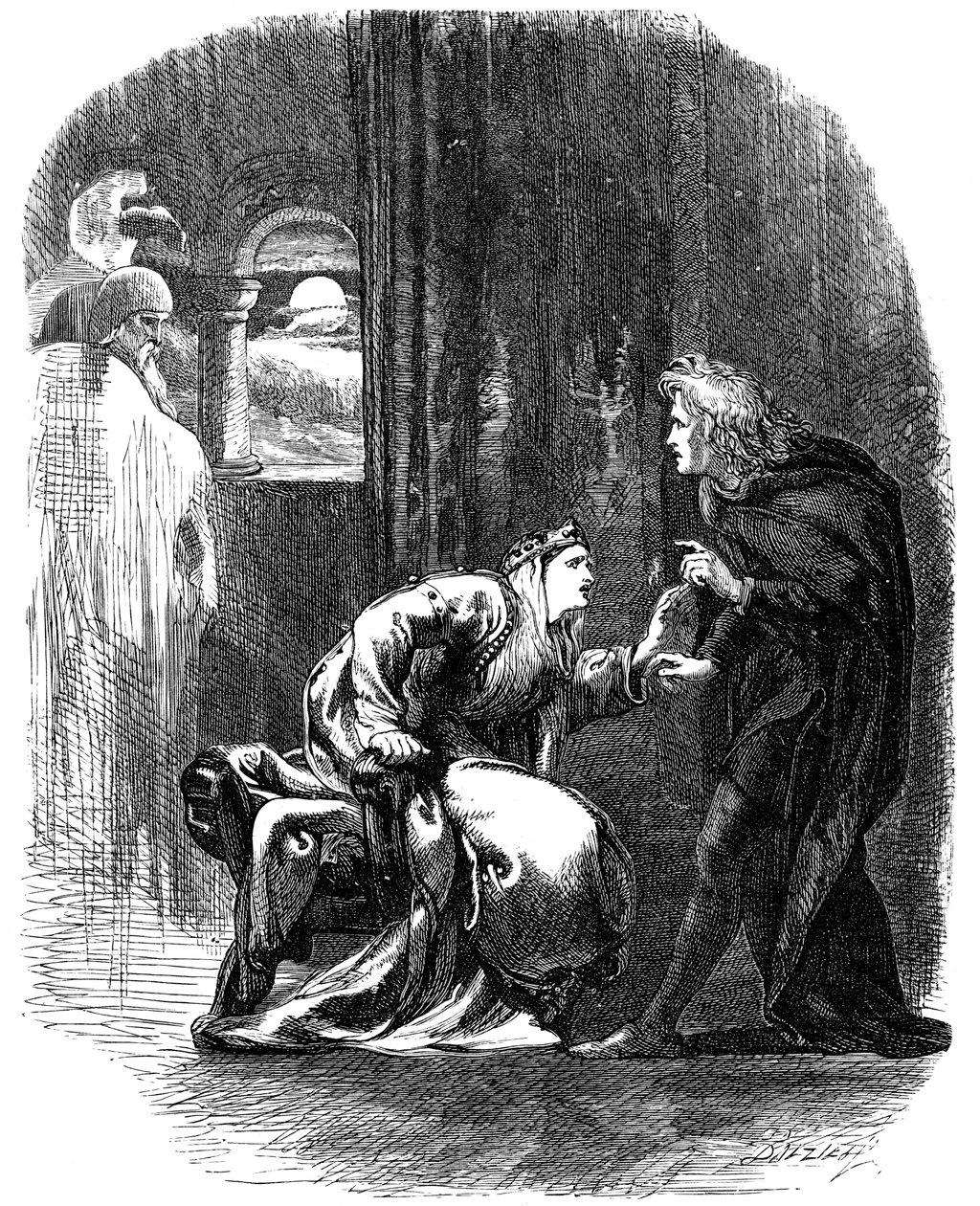 Scen från Shakespeares Hamlet, 1800-talet av Unbekannt