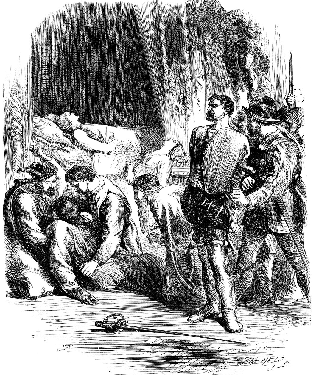 Scen från Shakespeares Othello, 1800-talet av Unbekannt