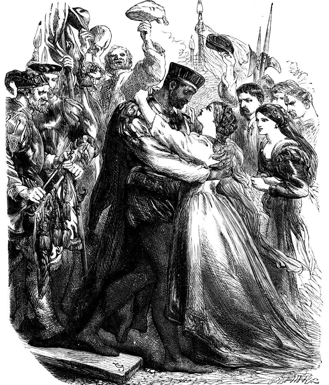Scen från Shakespeares Othello, 1800-talet av Unbekannt