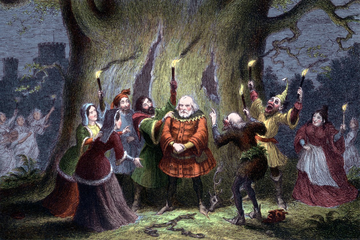 Scen från Shakespeares The Merry Wives of Windsor, 1856-1858 av Unbekannt