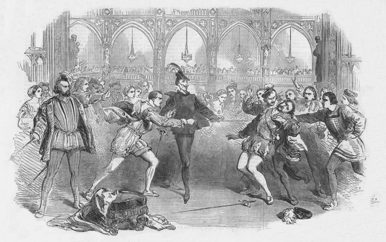 Scen från Spohrs Faust, på Royal Italian Opera, 1852. av Unbekannt