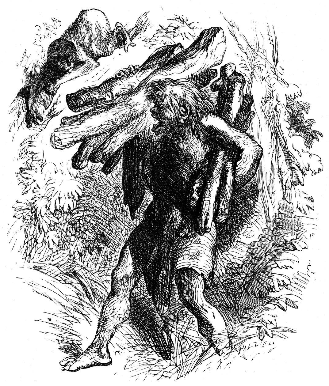 Scen från stormen av William Shakespeare, 1856-1858 av Unbekannt