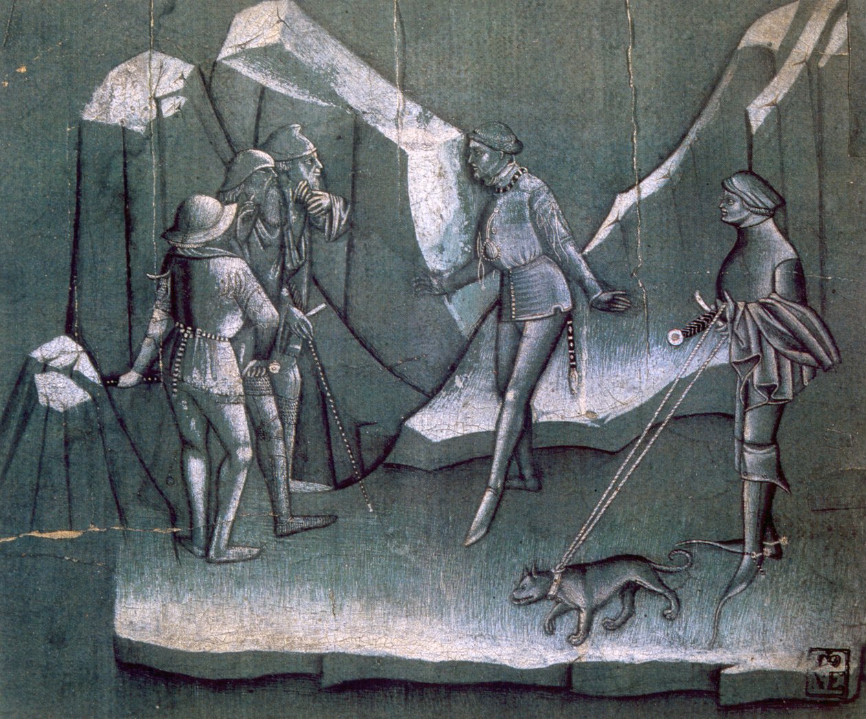 Scen från en berättelse om ridderlighet, c1400 av Unbekannt