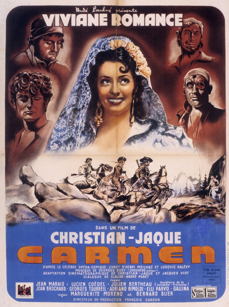 Scen från operan "Carmen" av Georges Bizet (foto) av Unbekannt