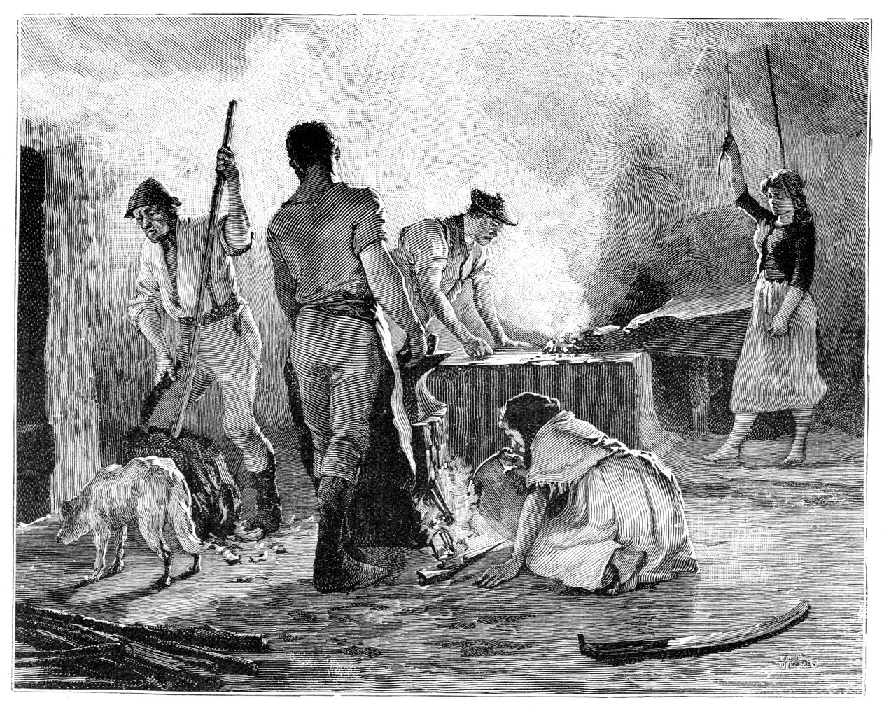 Scen från Young Irelander Rebellion 1848 1900 av Unbekannt