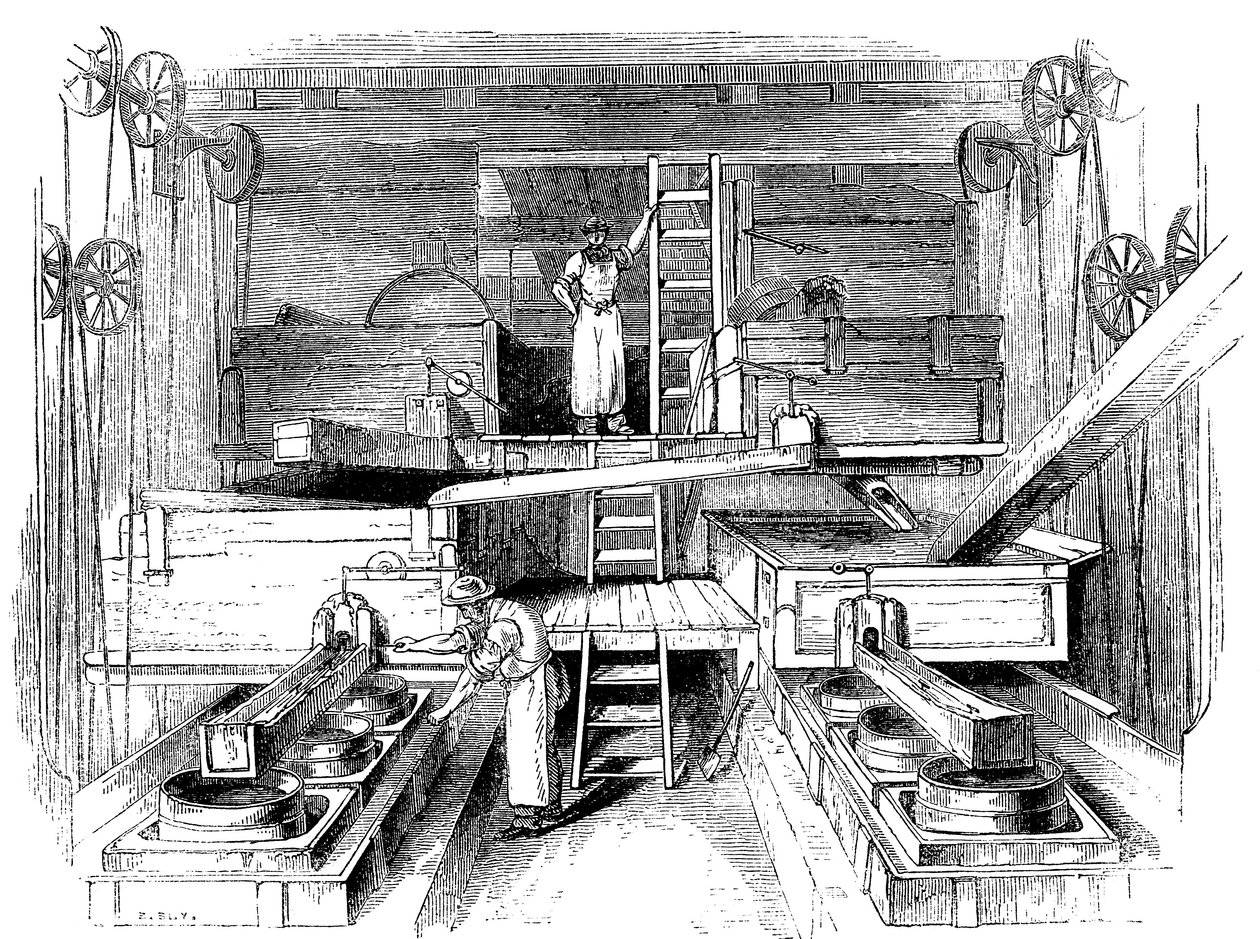 Scen i en keramikfabrik i Staffordshire, c1851 av Unbekannt