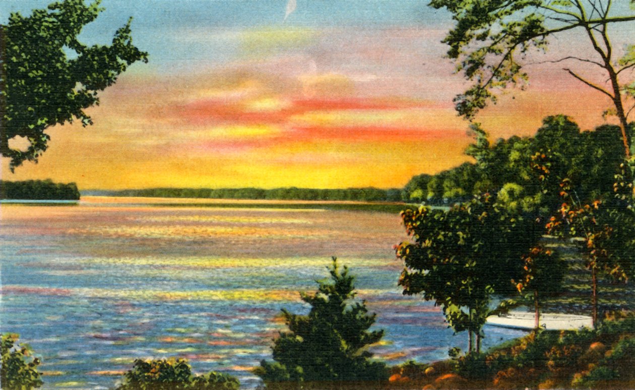 Scen på Lake Catawba, nära Charlotte, N.C., 1942. av Unbekannt