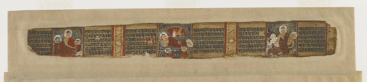 Scener ur Buddhas liv från ett Prajna-paramita-manuskript, tidigt 1100-tal. av Unbekannt