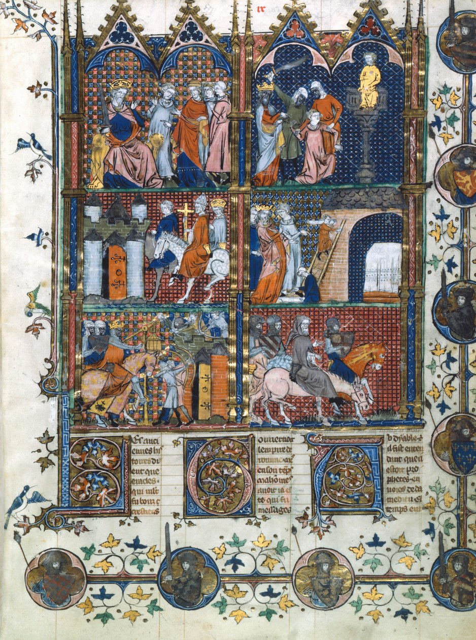Scener från första korståget, 1096-1099 1300-talet av Unbekannt