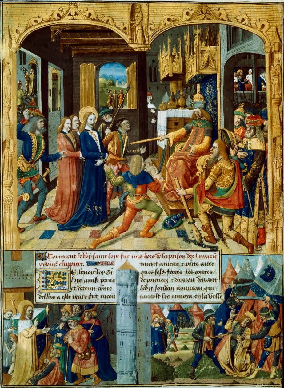 Scener från det sjunde korståget, 1248-1254 1400-talet av Unbekannt