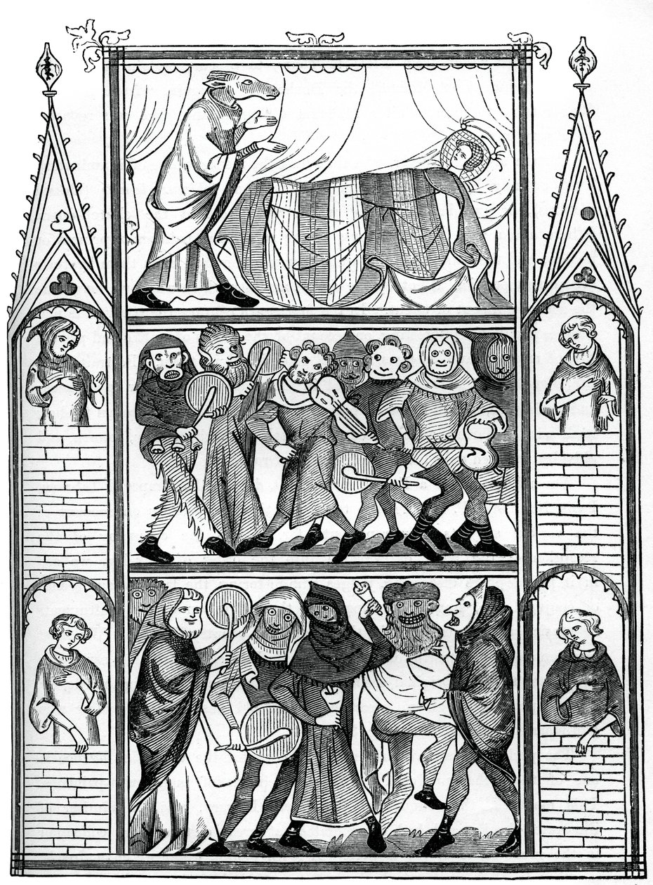 Scener ur berättelsen om Fauvel, 1400-talet, 1870 av Unbekannt