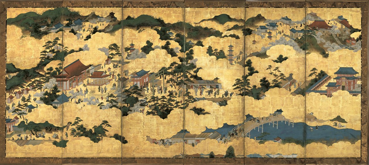 Scener i och runt Kyoto, ca 1690 av Unbekannt