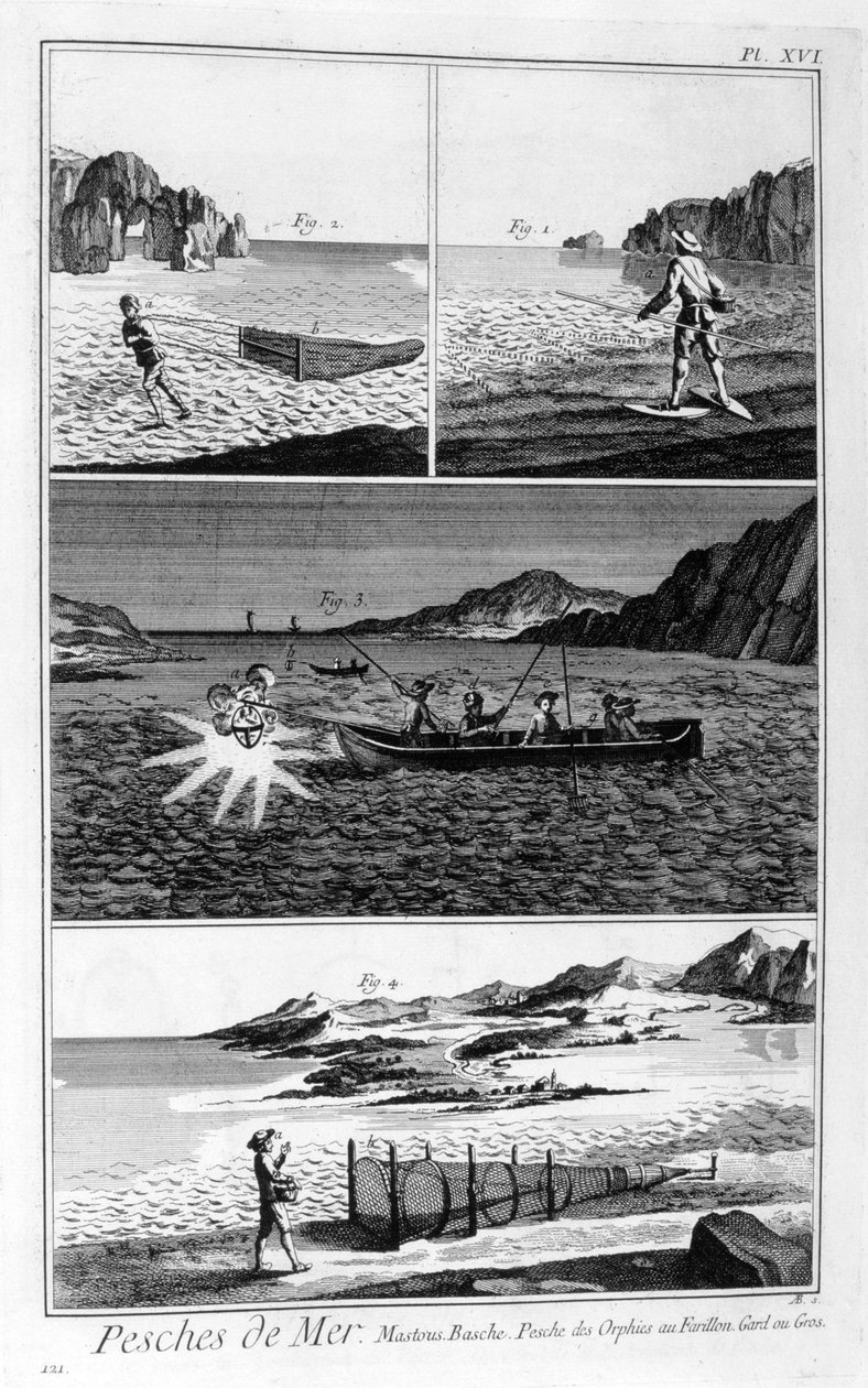 Havsfiske, 1751-1777 av Unbekannt