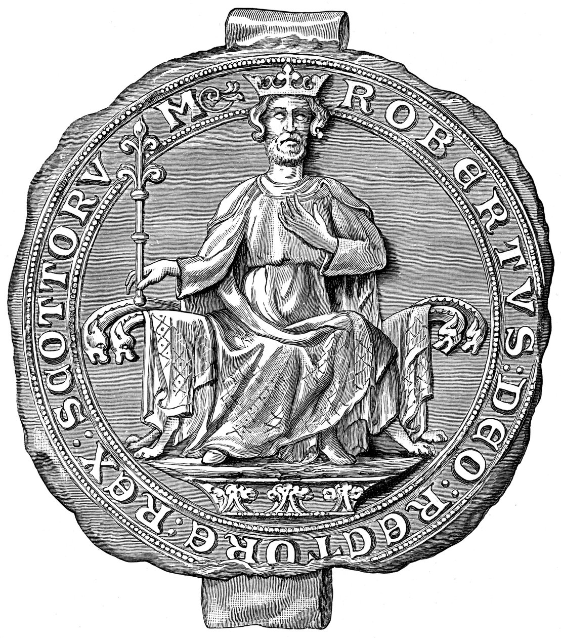 Sigill av Robert the Bruce, kung av Skottland, 1300-talet 1892 av Unbekannt
