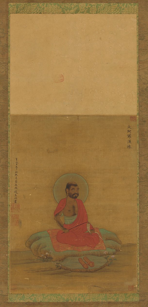 Sittande Luohan, 1500-1600-talet. av Unbekannt