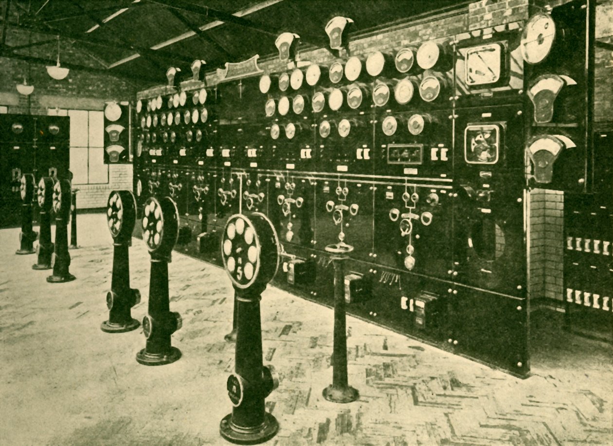 Sektion av växel i Power House, Metropolitan Railway, 1930. av Unbekannt