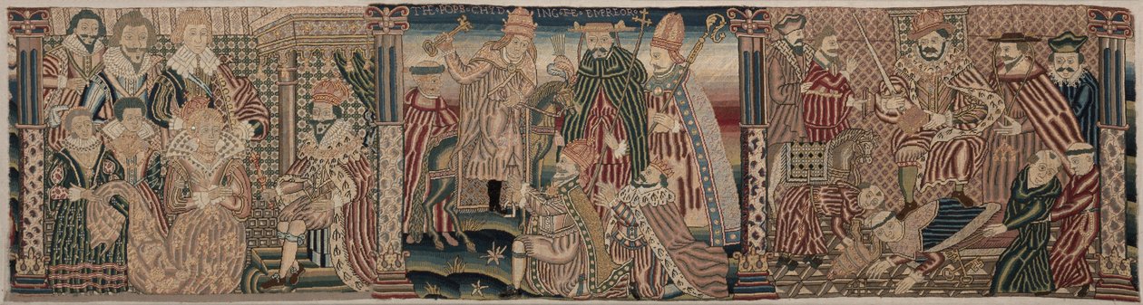Sektioner av en broderad fris, 1625-1649. av Unbekannt