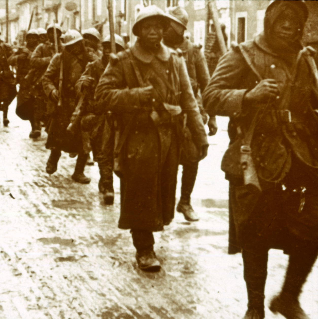 Senegalesiska soldater efter attack, c1914-c1918 av Unbekannt