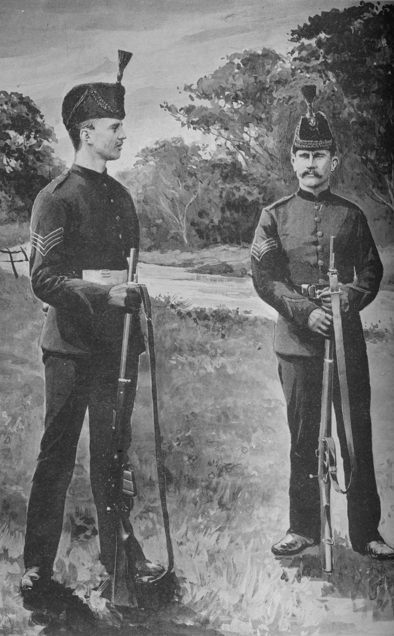Sergeanter, gevärsbrigaden., c1880 av Unbekannt