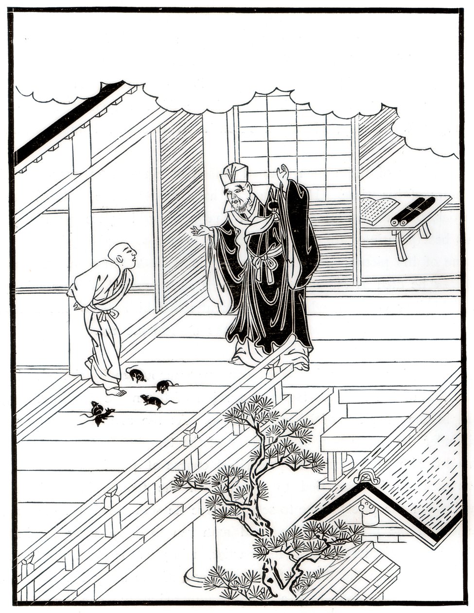 Sesshiu and the Pictured Rats, 1700-talet 1886 av Unbekannt