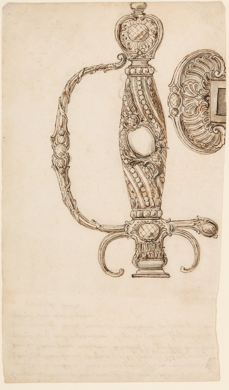 Set med fyra mönster för småsvärd, ca. 1725-80. av Unbekannt