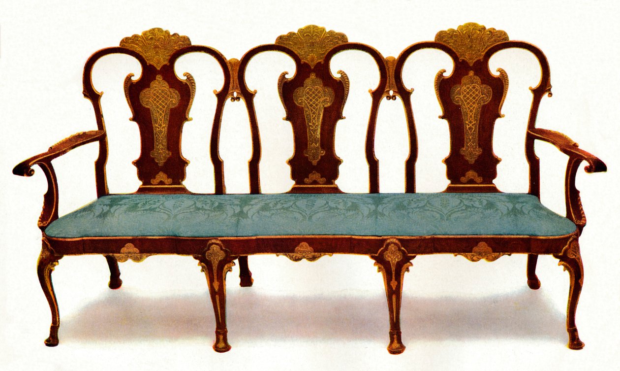 Soffa av Walnut and Gesso, 1930. av Unbekannt