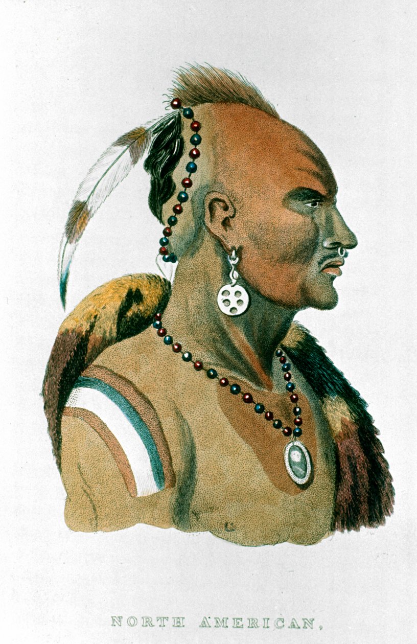 Sewessissing, chef för Iowa Indians North American Plains Indians, 1837 av Unbekannt