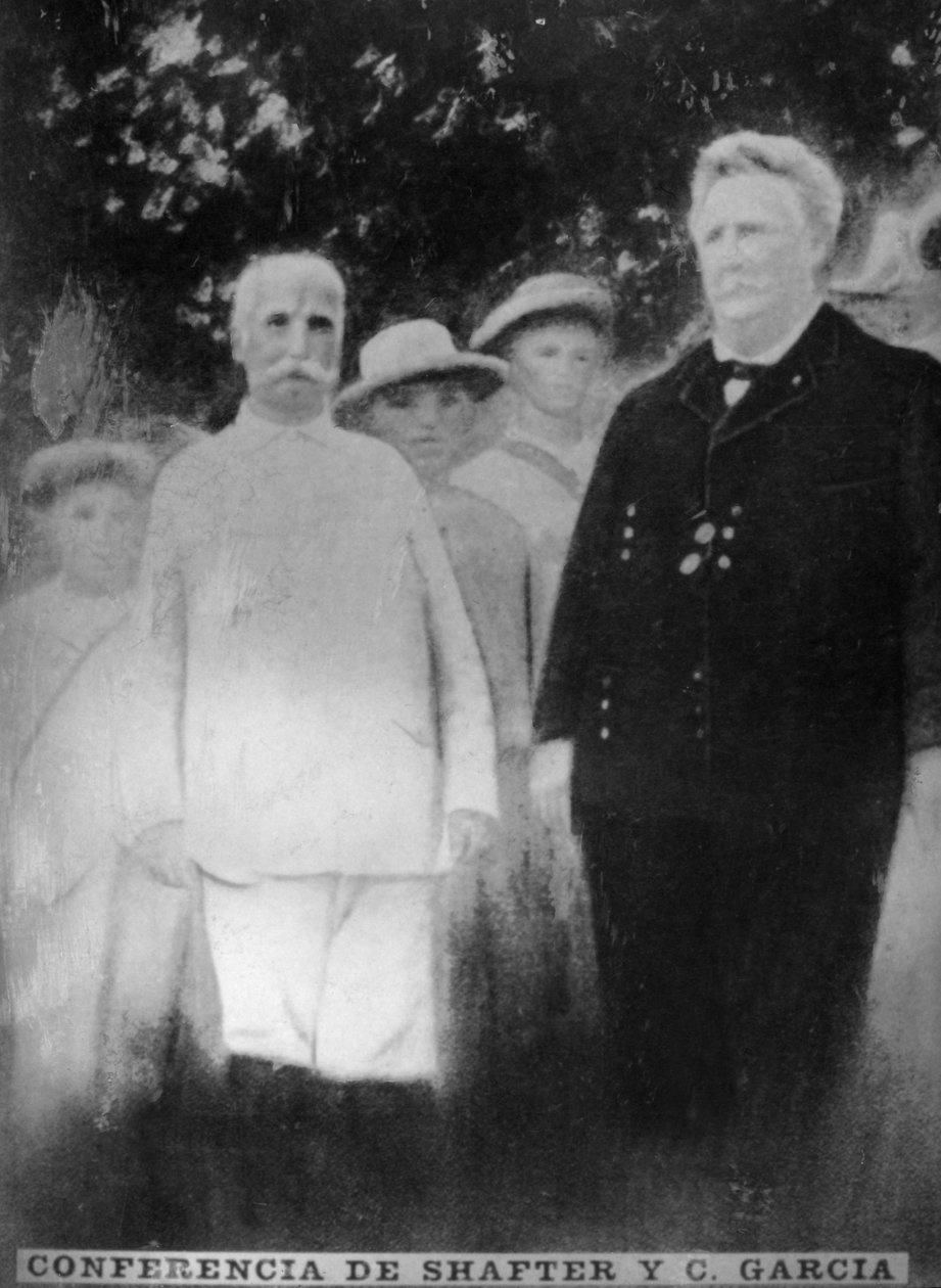 Shafter och Garcias konferens, 1898, 1920-talet av Unbekannt