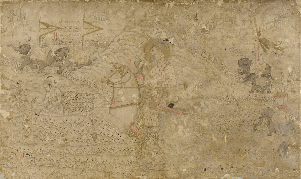 Shah Jahan och hans son Dara Shikoh Hunting, s. 1790. av Unbekannt