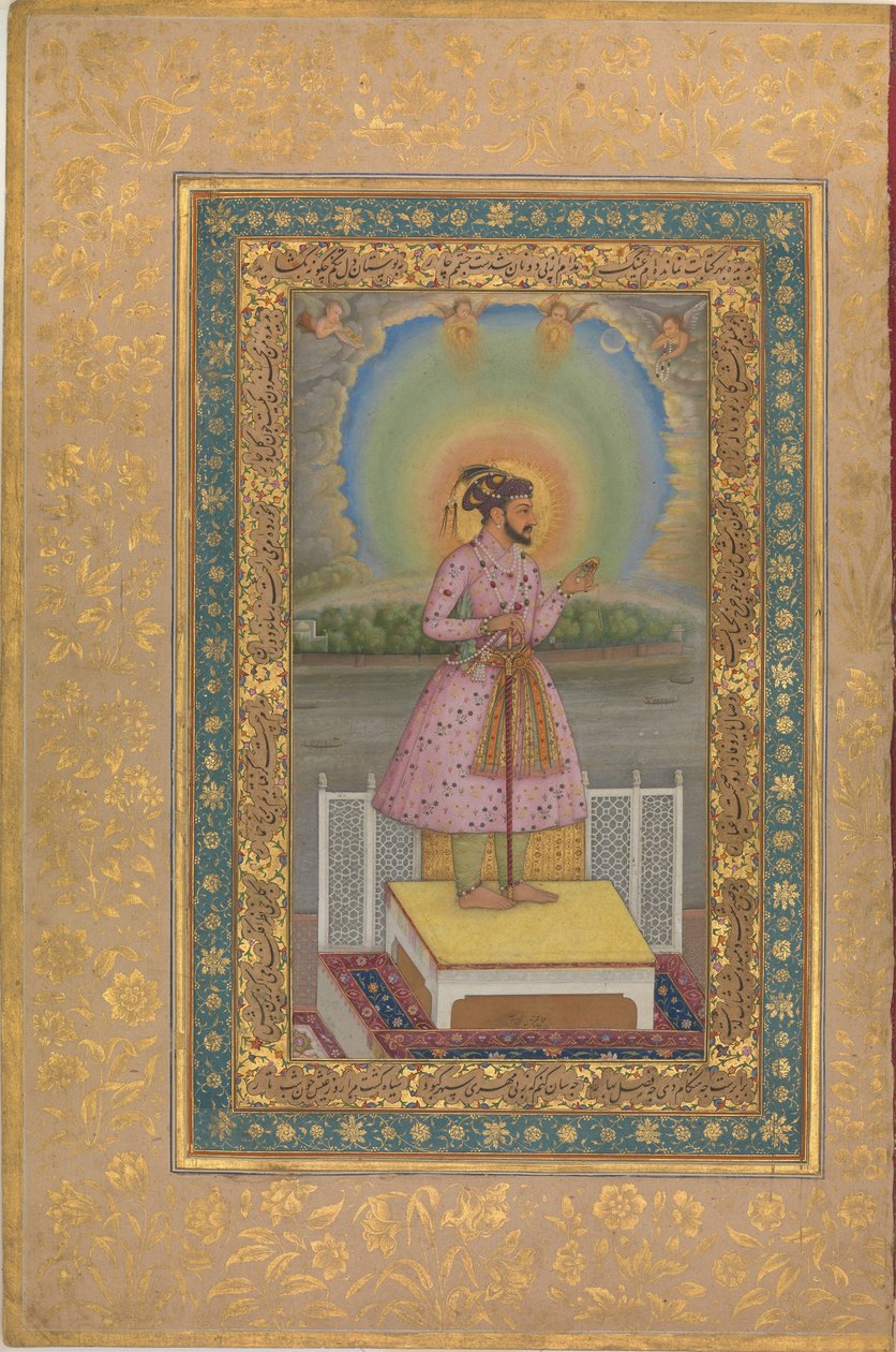 Shah Jahan på en terrass, 1627. av Unbekannt