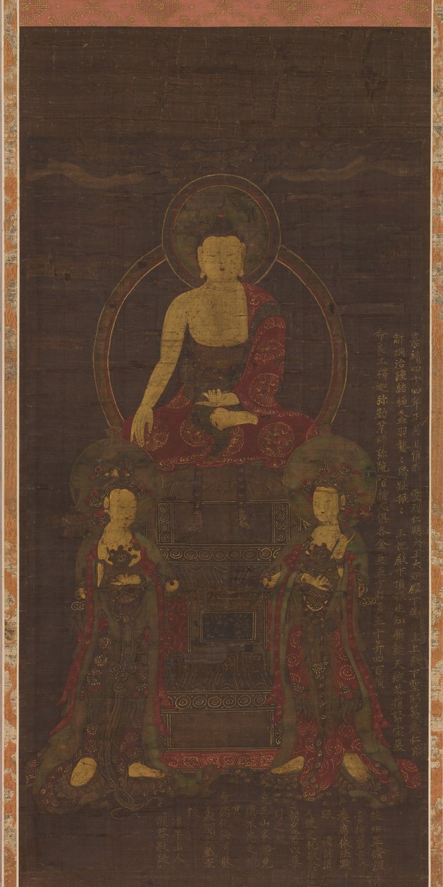 Shakyamuni triad, av Unbekannt