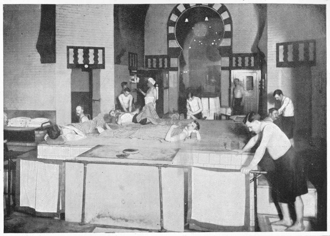 Schamponeringsrum i ett turkiskt bad, 76 Jermyn Street, Piccadilly, London, c1903 1903 av Unbekannt
