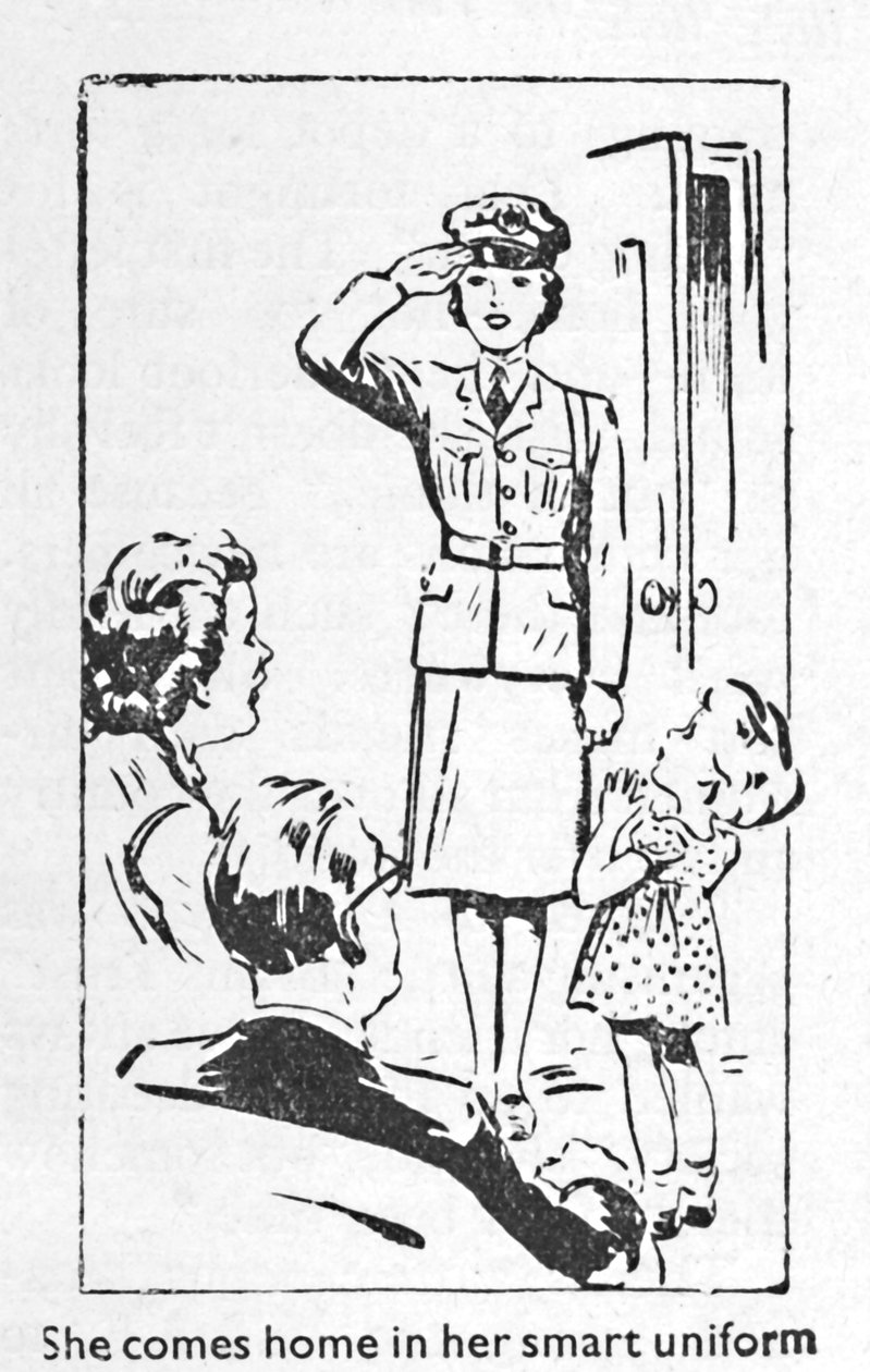 Hon kommer hem i sin smarta uniform, 1940 av Unbekannt