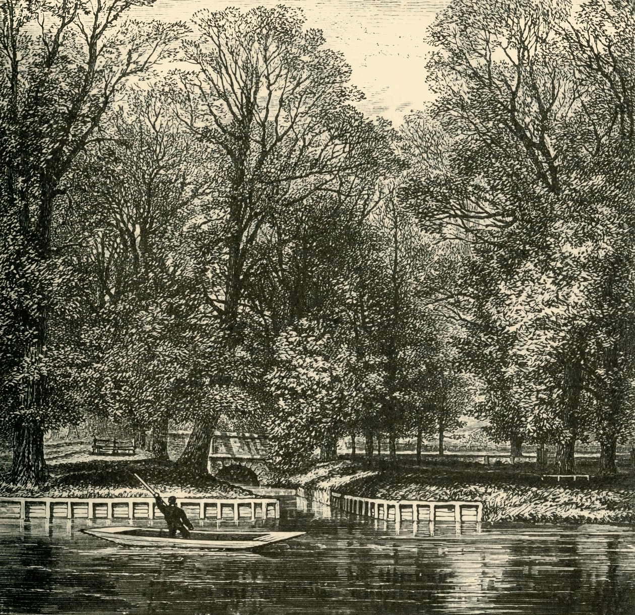 Sheep Bridge och Sixth Form Bench, 1911. av Unbekannt