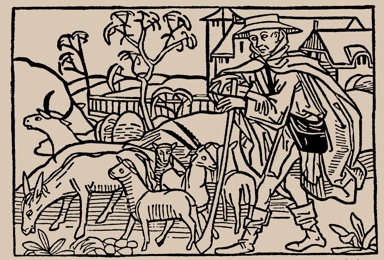 Herde. Från människolivets spegel av Rodericus Zamorensis, 1479 av Unbekannt