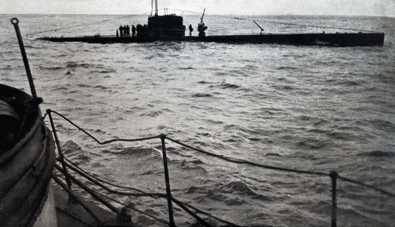 Skeppsbrott av den republikanska ubåten B6, augusti 1936 (s/v foto) av Unbekannt